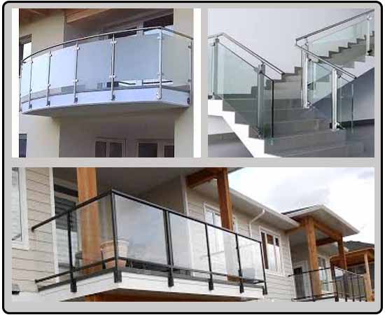  نرده شیشه ای